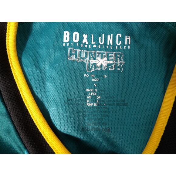 Box Lunch Hunter Whale Jersey Mens Small XX Freecs 405 Teal Yellow - Picture 3 of 8